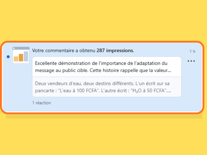Résultats instantanés